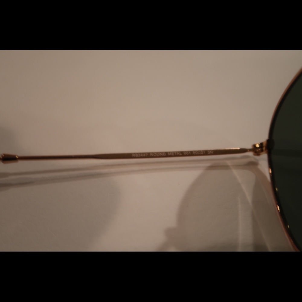 Brand New Gold Frame Green Lens Circular Ray Bans - Picture 4 of 7